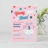 ワイルドと3歳の誕生日パーティー 招待状 (スタンド正面)