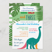 ワイルドと3歳の誕生日 招待状 (正面/裏面)