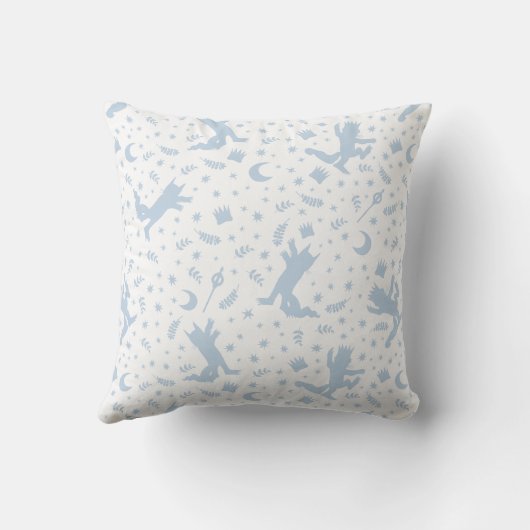 ワイルドなものが引用文の場所 – 青 クッション (裏面)