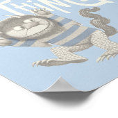 ワイルドなものが引用文の場所 – 青 ポスター (角)