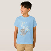 ワイルドなものが引用文の場所 – 青 Tシャツ (正面フル)