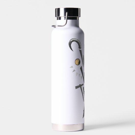 ワイルドなものが引用文グラフィック ウォーターボトル (右面)