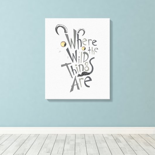 ワイルドなものが引用文グラフィック キャンバスプリント (インサイチュ (ウッドフロア))