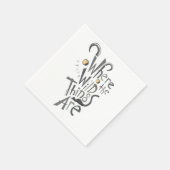 ワイルドなものが引用文グラフィック スタンダードカクテルナプキン (角)