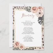 ワイルドなアニマルプリントバチェロレッテ週末 招待状 (裏面)