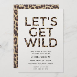 ワイルドなアニマルプリントバチェロレッテ 招待状