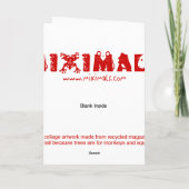 ワイルドなグリーティングカードである カード (裏面)