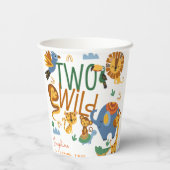 ワイルドなサファリ動物の子供の誕生日パーティー 紙コップ (裏面)