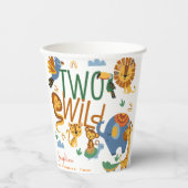 ワイルドなサファリ動物の子供の誕生日パーティー 紙コップ (正面)