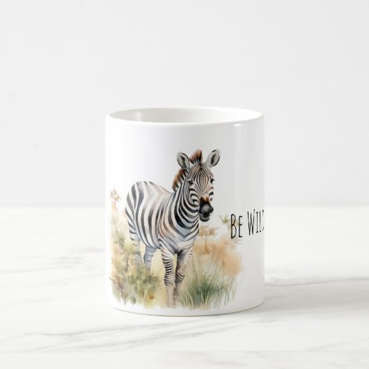 ワイルドなシマウマ コーヒーマグカップ (中央)