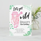 ワイルドなタイガー誕生日パーティーへようこそ 招待状 (スタンド正面)