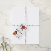 ワイルドなホリデーを願っています、チーター、ゼブラ柄 ギフトタグ (より糸付き)