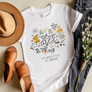 ワイルドなボタニカル  Tシャツ