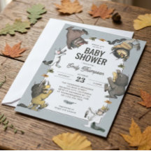 ワイルドなモノがキャラクターの赤ちゃんシャワー