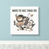 ワイルドなモノがキャラクター キャンバスプリント (インサイチュ (ウッドフロア))