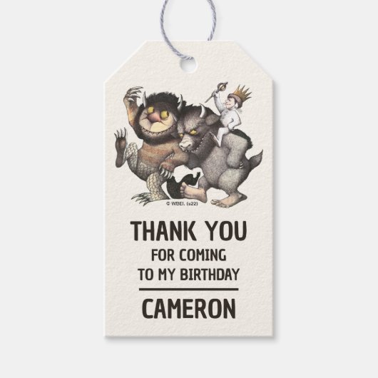 ワイルドなモノがキャラクター ギフトタグ (正面)