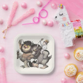 ワイルドなモノがキャラクター ペーパープレート (パーティー)