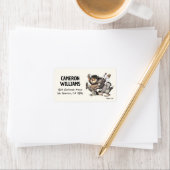 ワイルドなモノがキャラクター ラベル (インサイチュ)