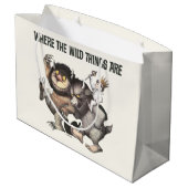 ワイルドなモノがキャラクター ラージペーパーバッグ (裏面アングル)