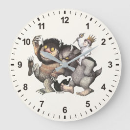 ワイルドなモノがキャラクター ラージ壁時計