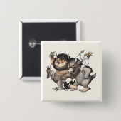 ワイルドなモノがキャラクター 缶バッジ (正面&裏面)