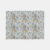 ワイルドなモノがパターンになっている場所 フリースブランケット (正面(横))