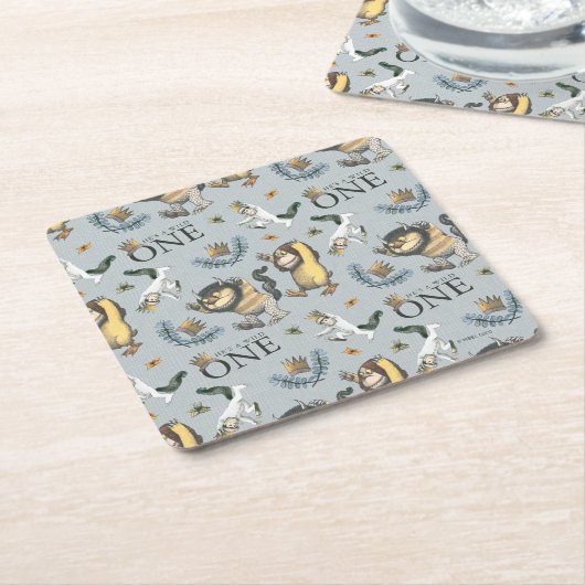 ワイルドなモノが入る場所 – 誕生日1 スクエアペーパーコースター (アングル)