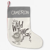 ワイルドなモノが引用文 |名前の追加 スモールクリスマスストッキング (正面)