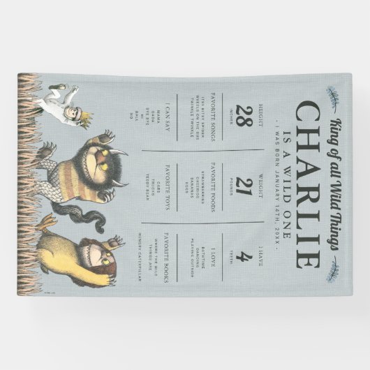 ワイルドなモノが生まれる場所 – 1歳の誕生日マイルストーン 横断幕 (横)