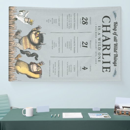 ワイルドなモノが生まれる場所 – 1歳の誕生日マイルストーン 横断幕 (トレードショー)