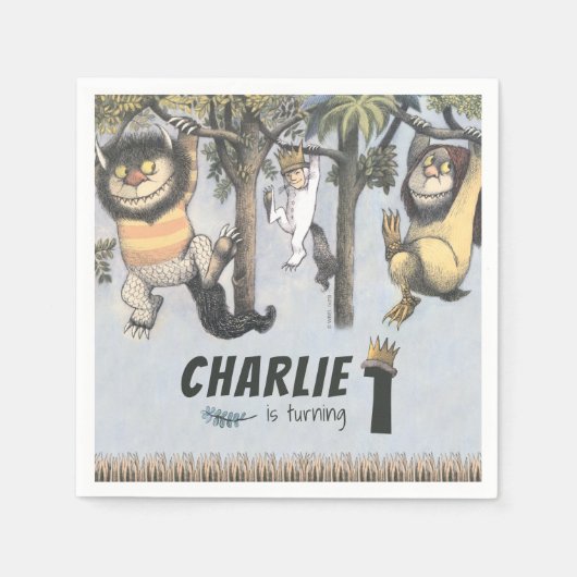 ワイルドなモノが生まれる10歳の誕生日 スタンダードカクテルナプキン (正面)