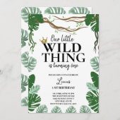 ワイルドなモノたちが一歳の誕生日を迎える 招待状 (正面/裏面)