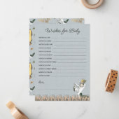 ワイルドなモノたちが赤ちゃんのシャワーを望む場所 ノートカード (正面/裏面インサイチュ)