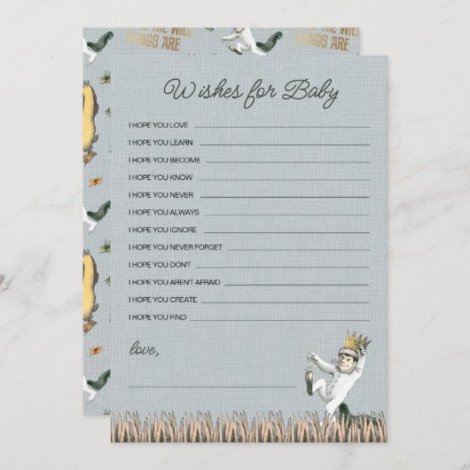 ワイルドなモノたちが赤ちゃんのシャワーを望む場所 ノートカード (正面/裏面)