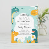 ワイルドな人が道に出て赤ちゃんシャワー 招待状 (スタンド正面)