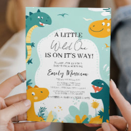 ワイルドな人が道に出て赤ちゃんシャワー 招待状