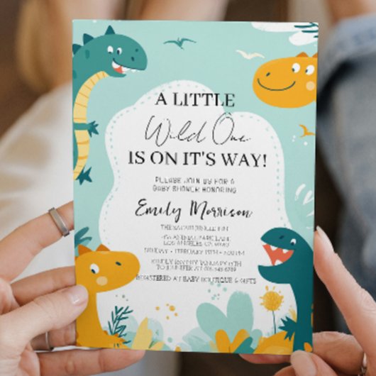 ワイルドな人が道に出て赤ちゃんシャワー 招待状