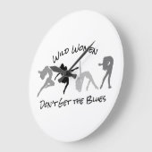 ワイルドな女性はブルースの大時計を手に入れない ラージ壁時計 (傾斜)