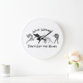 ワイルドな女性はブルースの大時計を手に入れない ラージ壁時計 (ホーム)