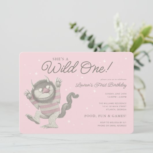 ワイルドな奴だ |ピンクファースト誕生日 招待状 (スタンド正面)