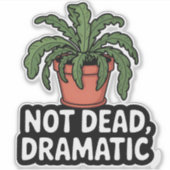 ワイルドな植物のユーモア – デッドシールなし シール (正面)