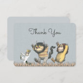 ワイルドな物が赤ちゃんシャワーである場所ありがとう 招待状 (正面/裏面)