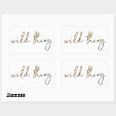 ワイルドな物のシール 長方形シール (シート)