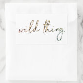 ワイルドな物のシール 長方形シール (バッグ)