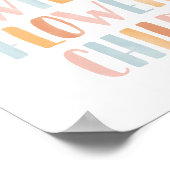 ワイルドな花の子供 ボーホーガール 部屋インテリア ポスター (角)