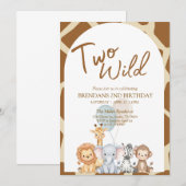 ワイルドな誕生日招待状 招待状 (正面/裏面)