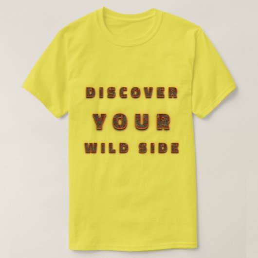 ワイルドな面を表現した抽象的なテキスト効果 Tシャツ (デザイン正面)