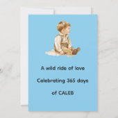 ワイルドな1年-1歳の誕生日招待状 招待状 (裏面)