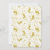 ワイルドな1歳誕生日 金の王冠 招待状 (裏面)