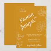 ワイルドにあなたを愛する ラスティックボヘミアウェディング招待状 招待状 (正面/裏面)